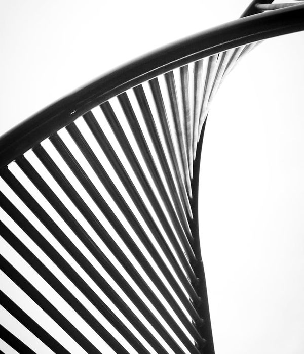 Abstract metallic structure symbolizing strength and structural balance